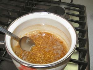 Cooking the flax seeds